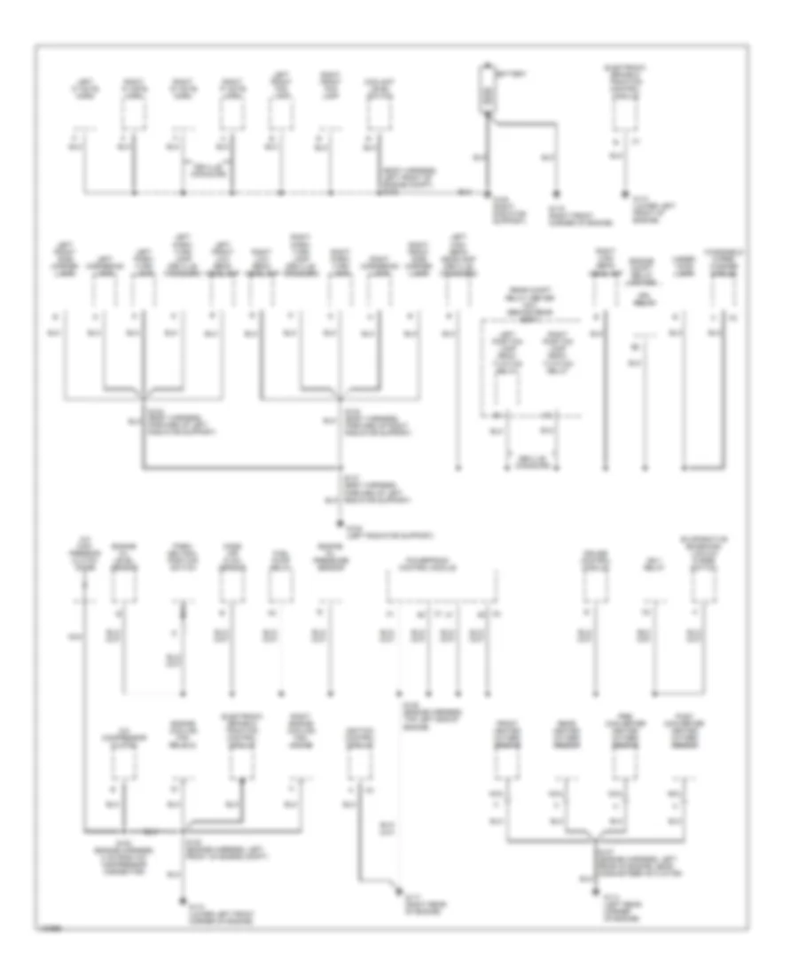 Ground Distribution Wiring Diagram 1 of 5 for Cadillac DeVille 1998