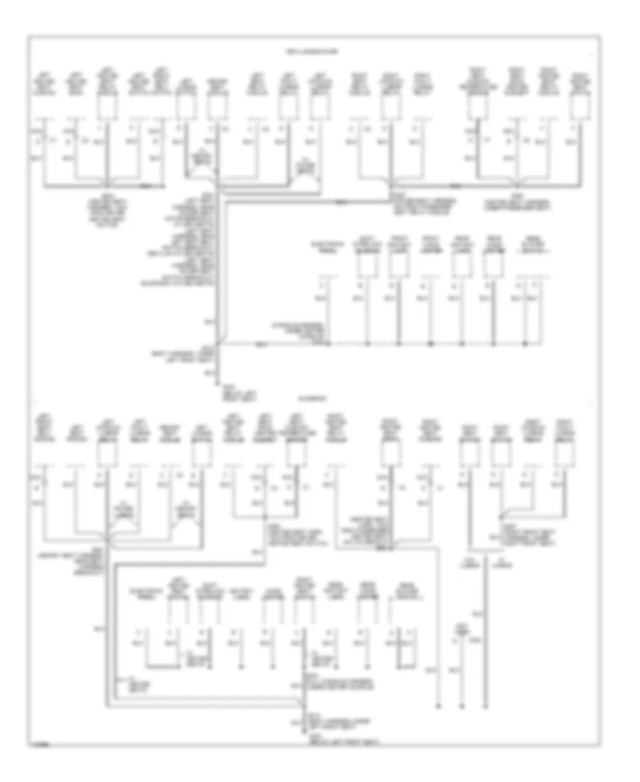 Ground Distribution Wiring Diagram 3 of 5 for Cadillac DeVille 1998