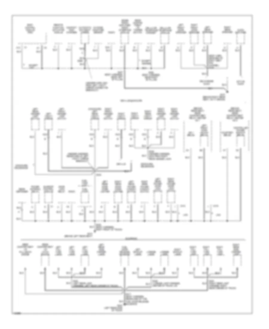 Ground Distribution Wiring Diagram 4 of 5 for Cadillac DeVille 1998