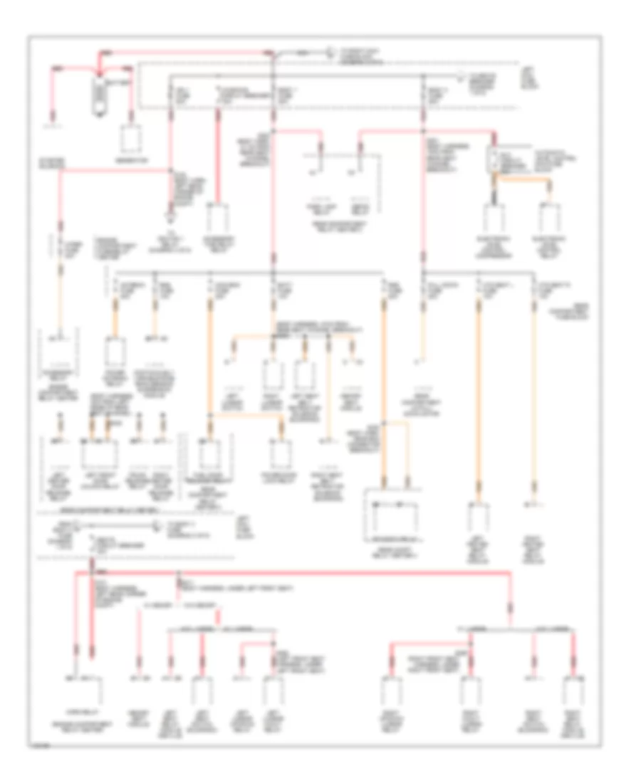 Power Distribution Wiring Diagram 1 of 5 for Cadillac DeVille 1998