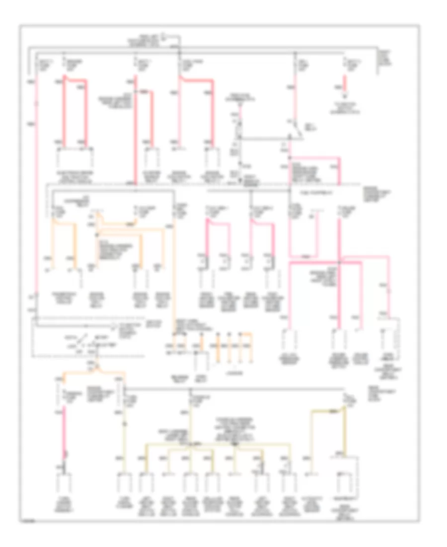 Power Distribution Wiring Diagram 2 of 5 for Cadillac DeVille 1998