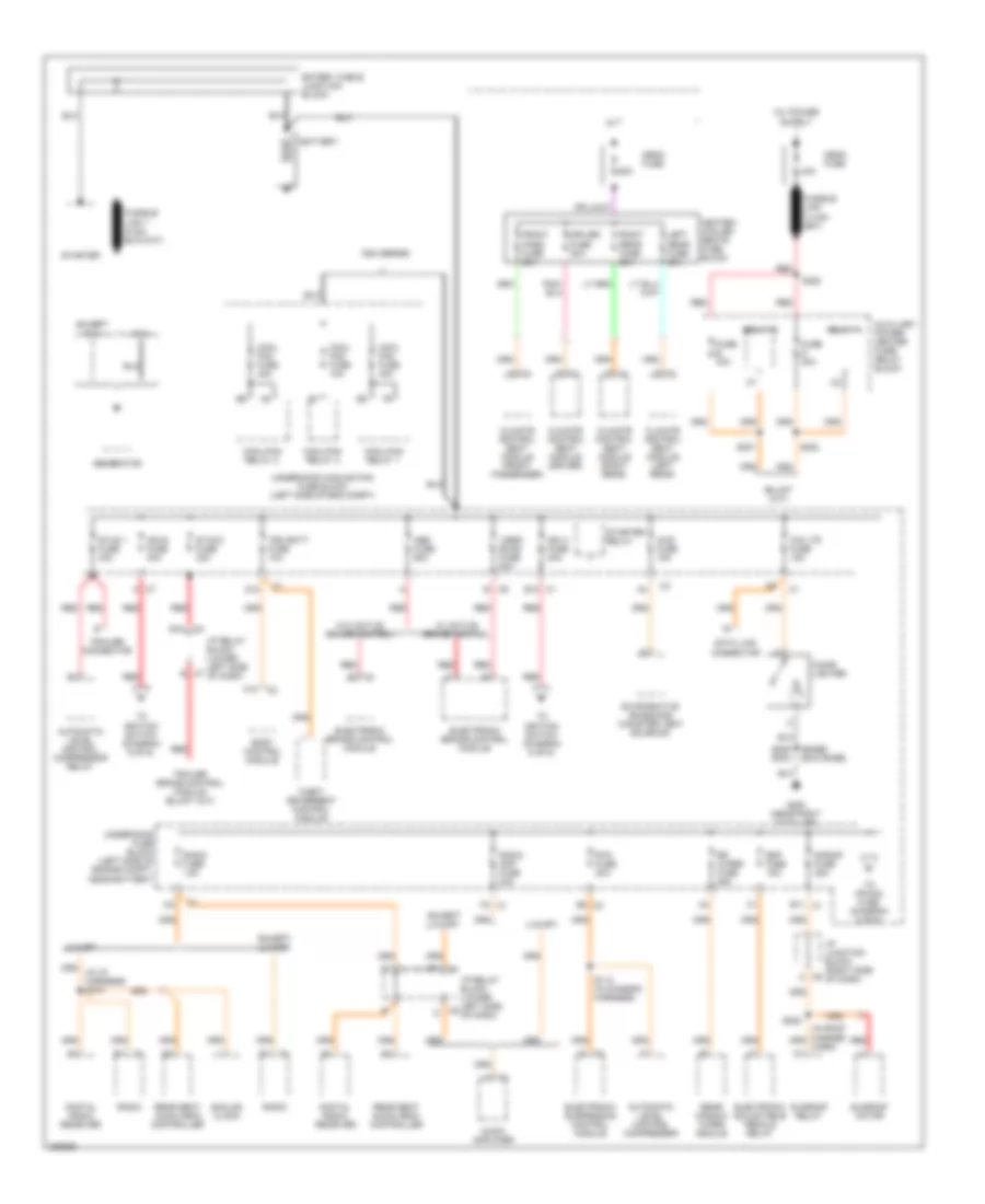 Power Distribution Wiring Diagram 1 of 6 for Cadillac Escalade EXT 2006