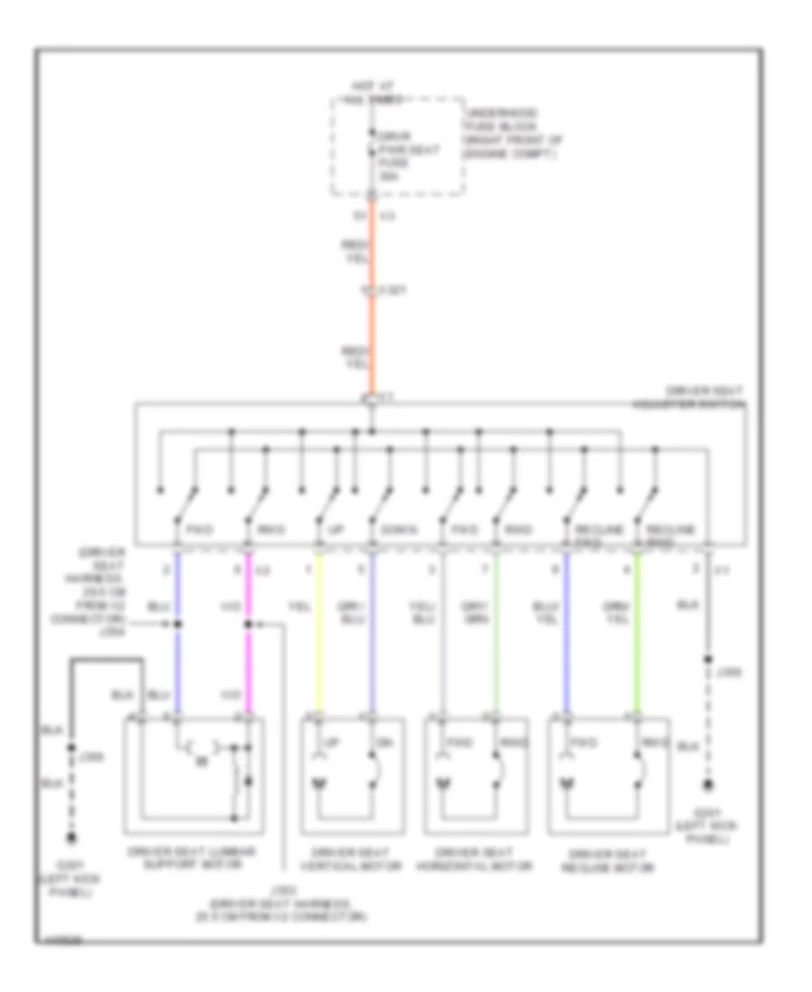 Driver Power Seat Wiring Diagram for Cadillac ATS Performance 2014