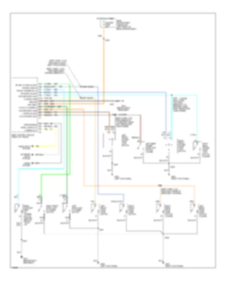 Forced Entry Wiring Diagram for Cadillac DeVille Concours 1998