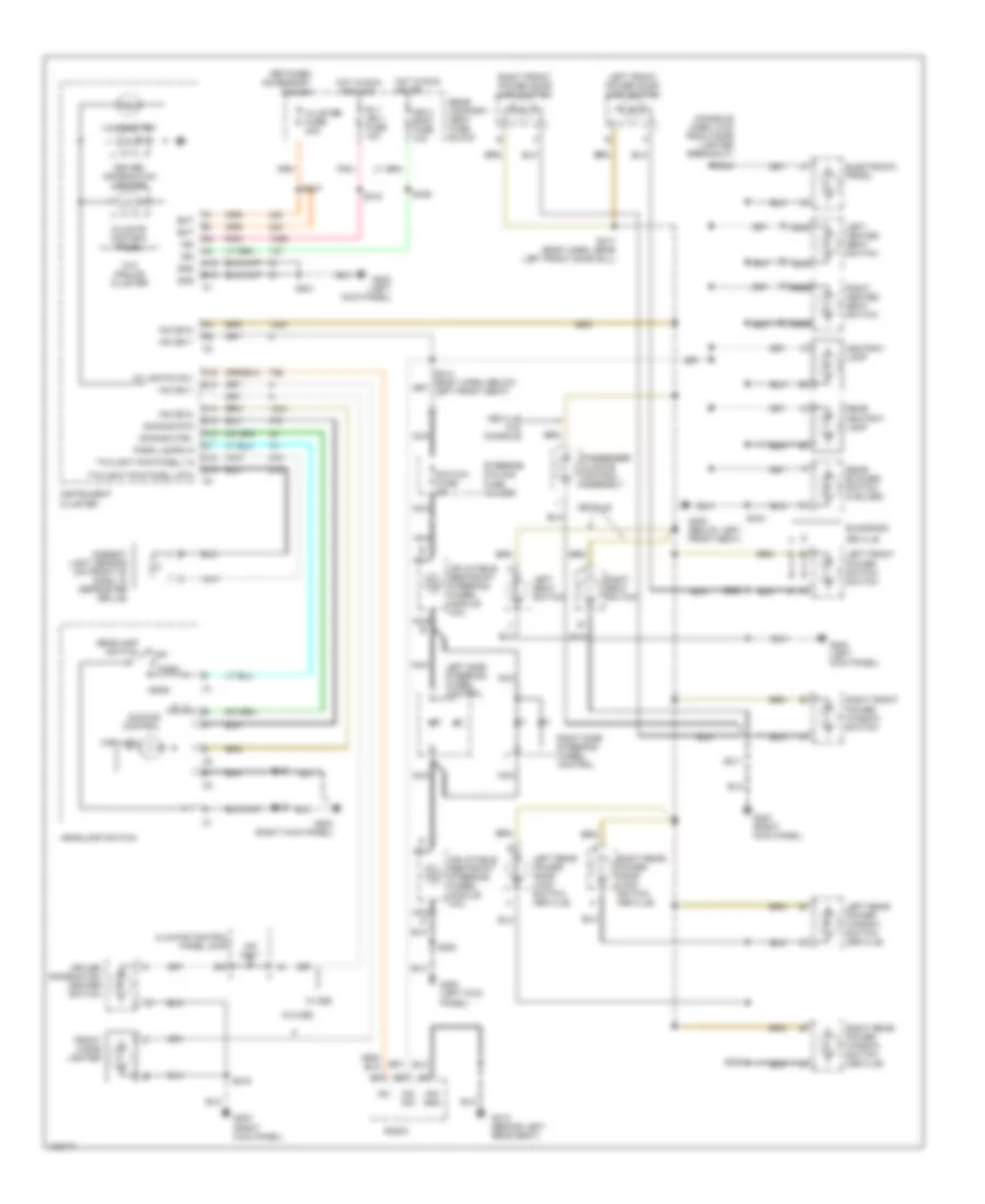 Instrument Illumination Wiring Diagram for Cadillac DeVille Concours 1998