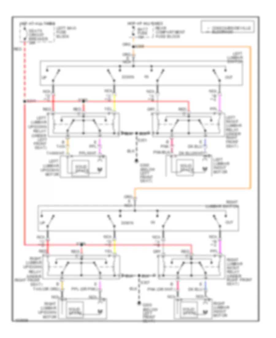 Lumbar Wiring Diagram for Cadillac DeVille Concours 1998