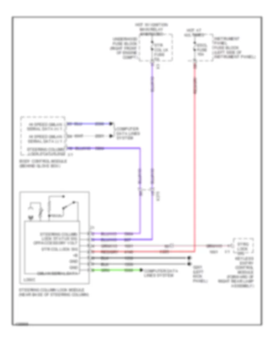 Steering Lock Wiring Diagram for Cadillac ATS Performance 2014