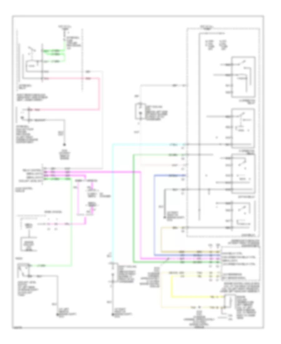 Cooling Fan Wiring Diagram for Cadillac SRX 2006