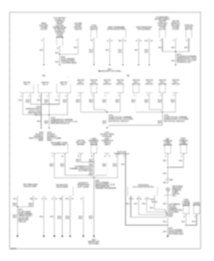 Ground Distribution Wiring Diagram (2 of 3) for Cadillac SRX 2006