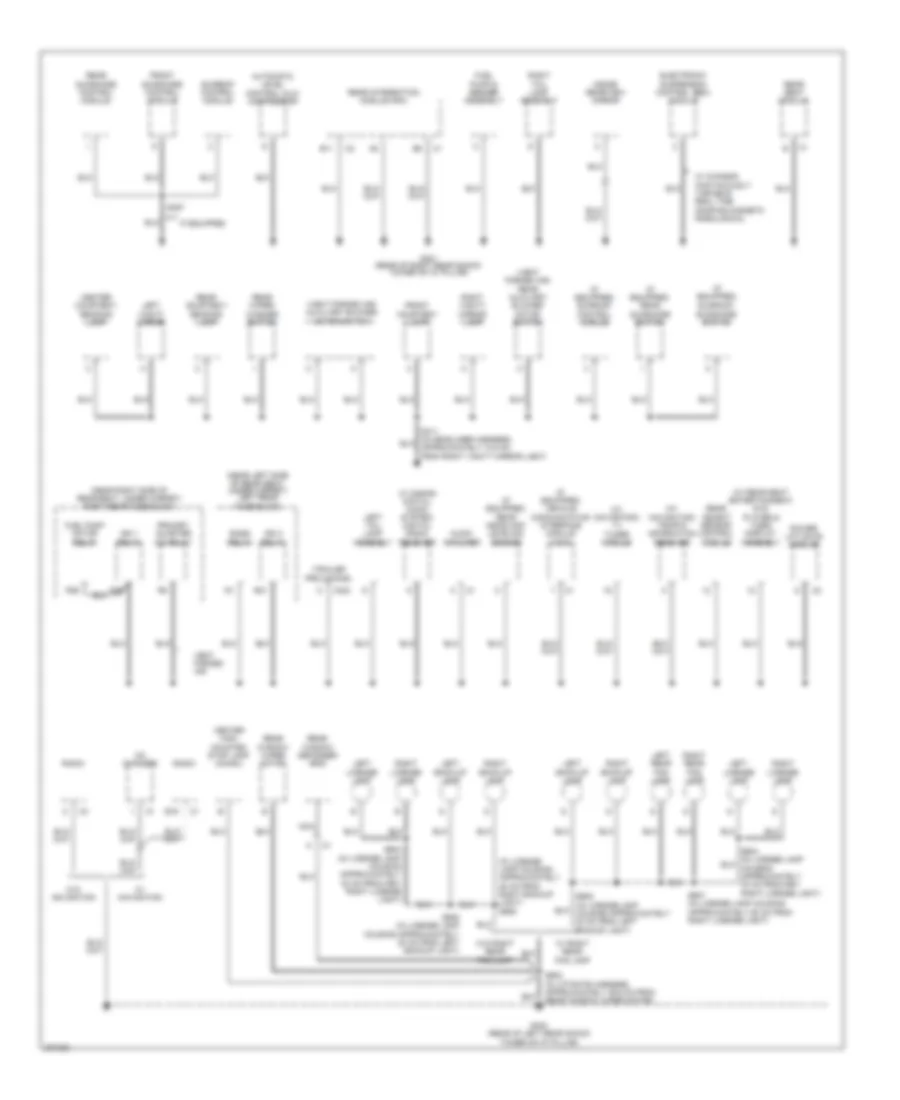 Ground Distribution Wiring Diagram (3 of 3) for Cadillac SRX 2006