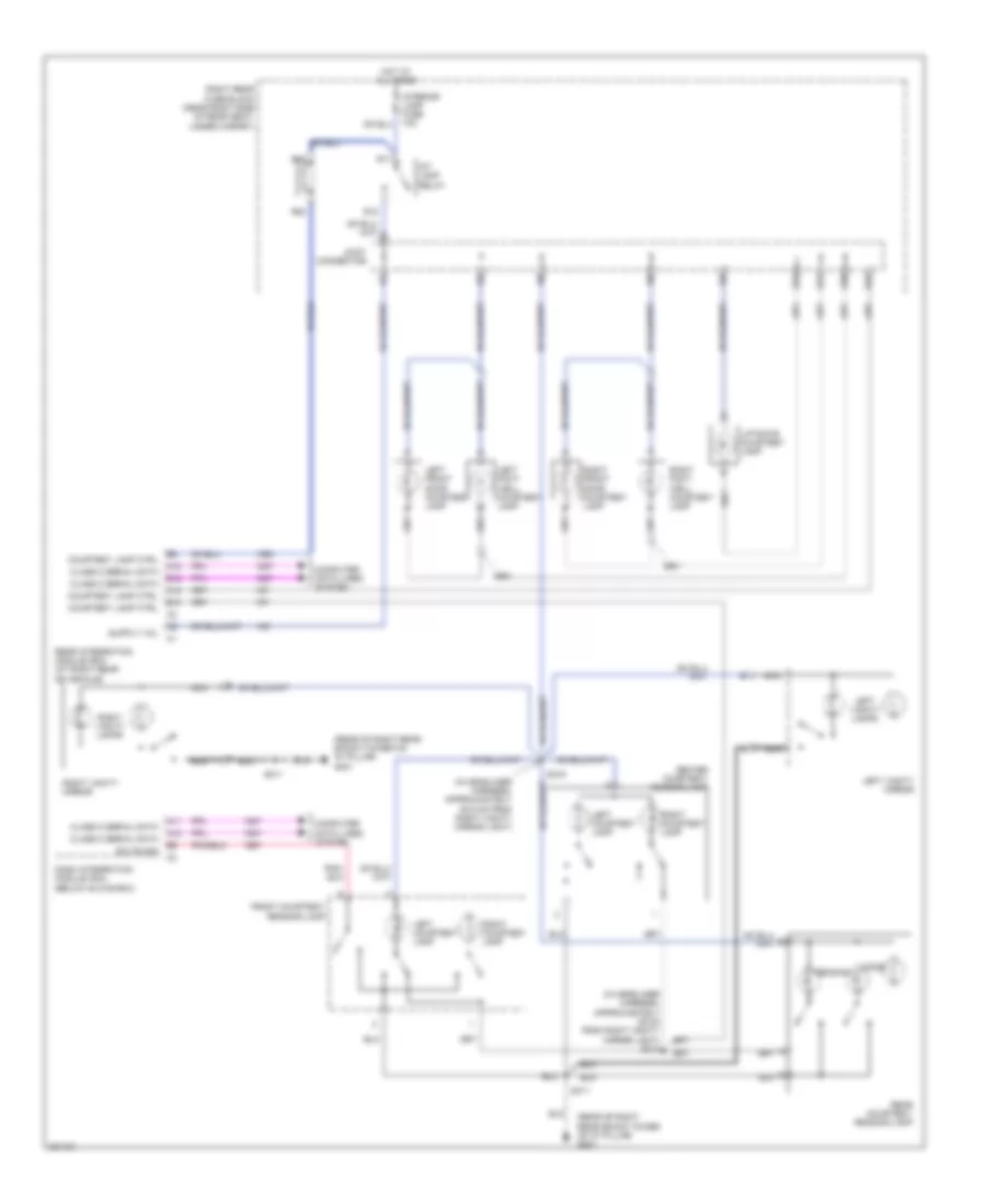 Courtesy Lamps Wiring Diagram for Cadillac SRX 2006
