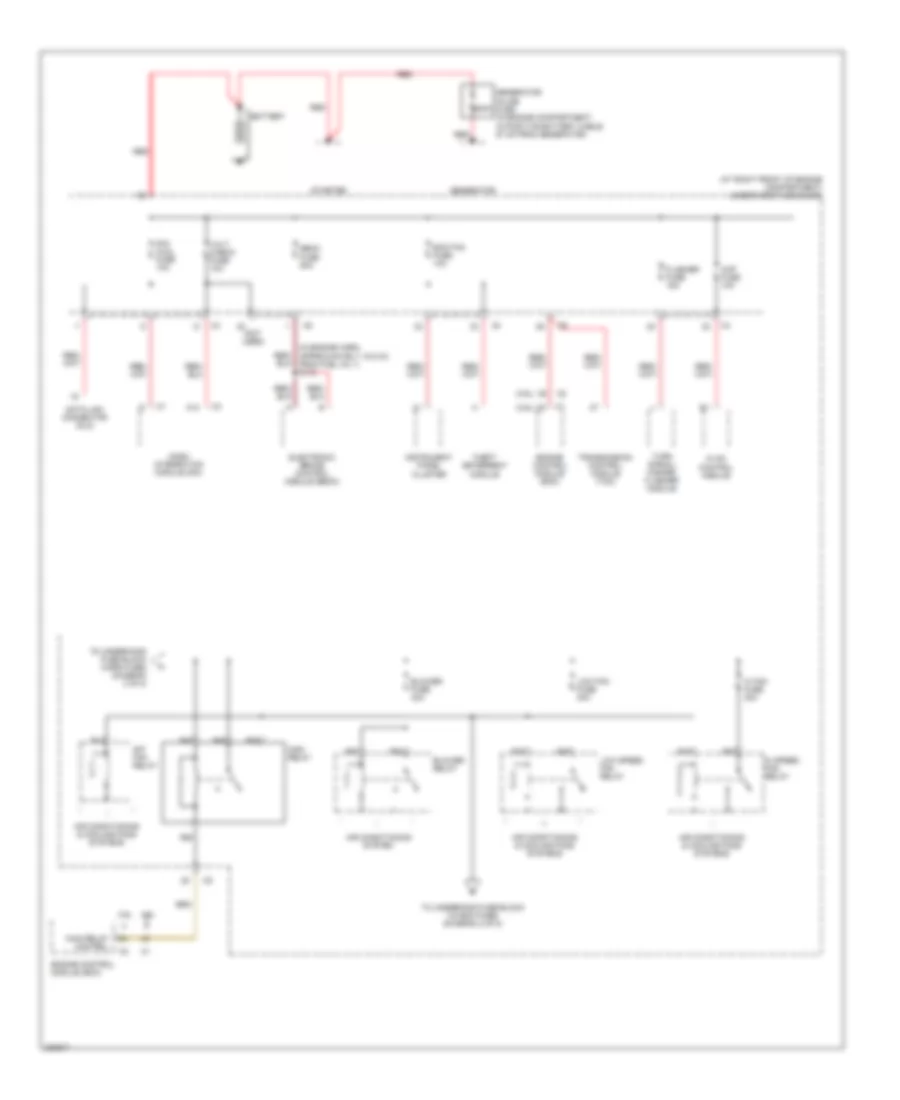 Power Distribution Wiring Diagram 1 of 8 for Cadillac SRX 2006