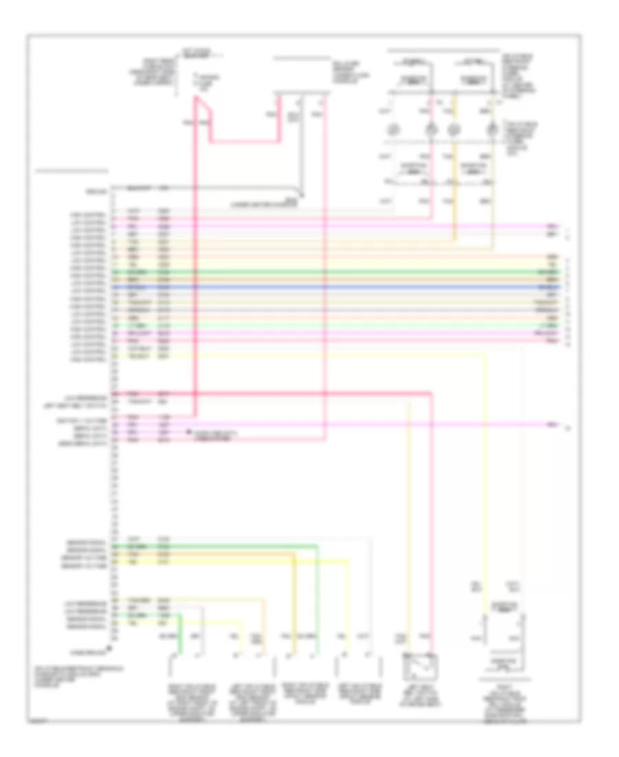 Supplemental Restraints Wiring Diagram 1 of 2 for Cadillac SRX 2006