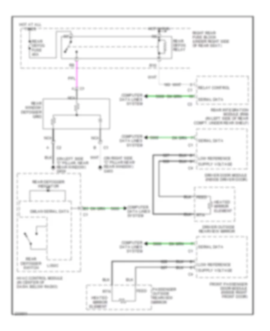 Defoggers Wiring Diagram for Cadillac STS 2006