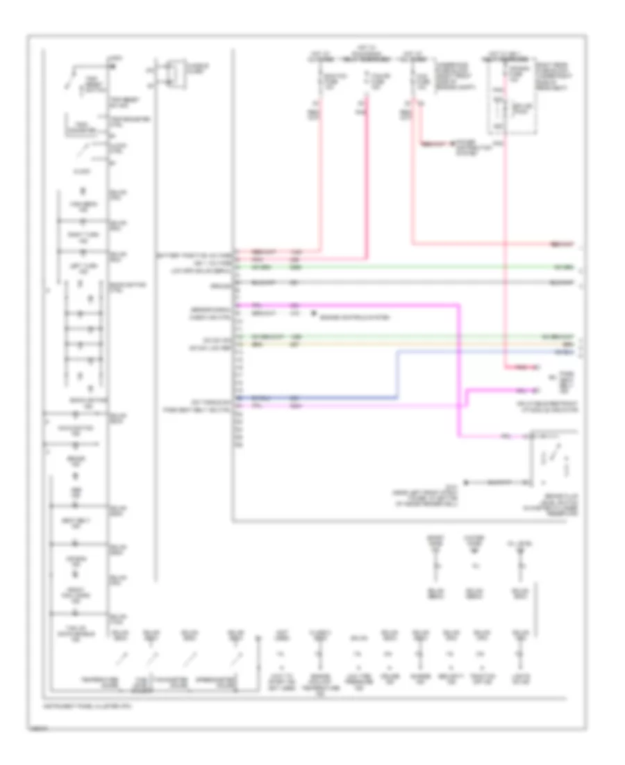 4.4L VIN D, Instrument Cluster Wiring Diagram (1 of 2) for Cadillac STS 2006