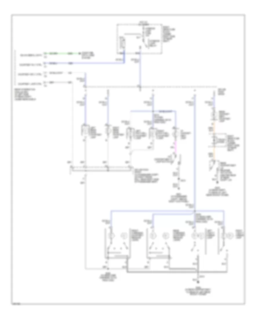 Courtesy Lamps Wiring Diagram 1 of 2 for Cadillac STS 2006