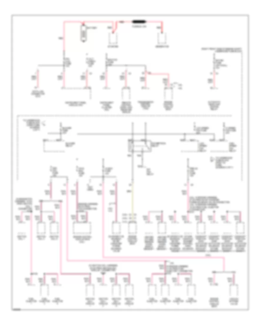 Power Distribution Wiring Diagram 1 of 7 for Cadillac STS 2006