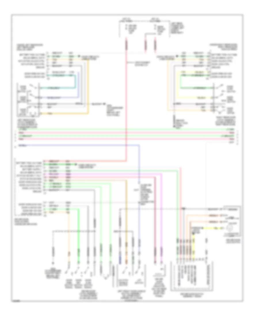 Power Door Locks Wiring Diagram 2 of 3 for Cadillac STS 2006