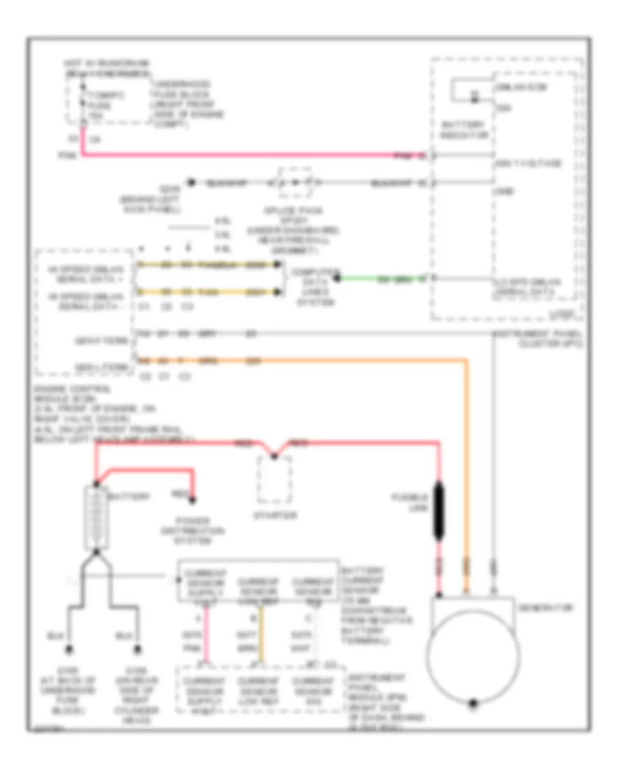 Charging Wiring Diagram for Cadillac STS 2006