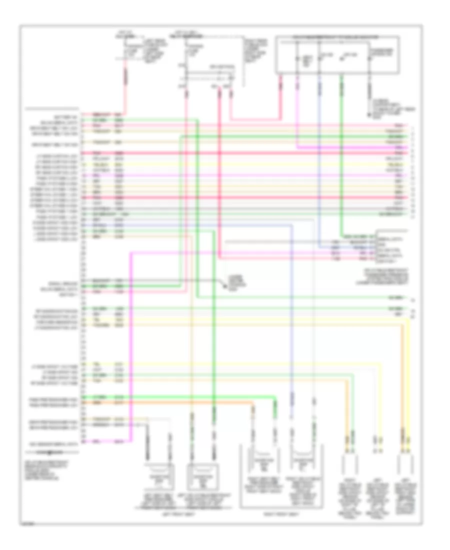 Supplemental Restraints Wiring Diagram 1 of 2 for Cadillac STS 2006