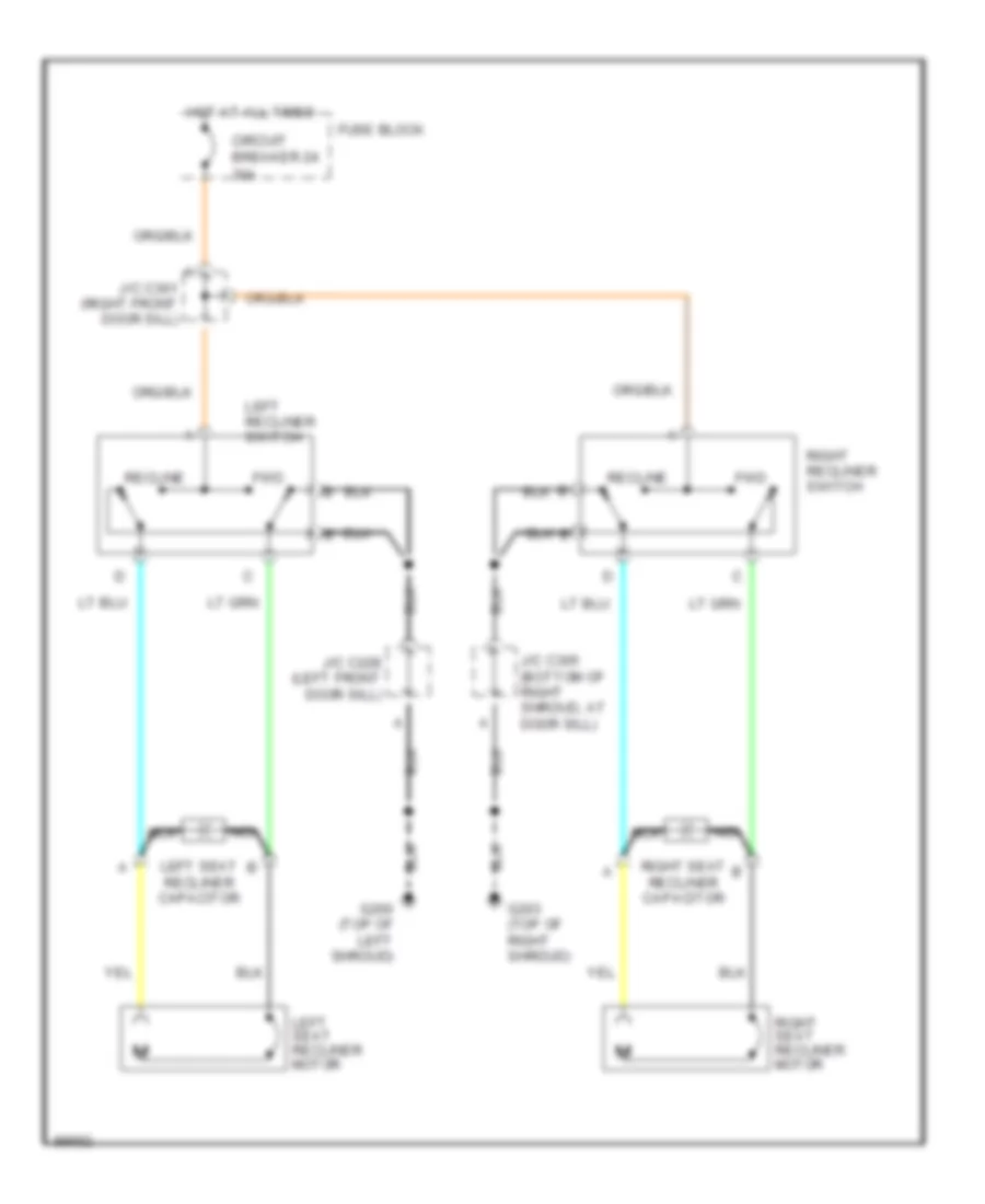 Recliner Wiring Diagram for Cadillac Fleetwood 1992