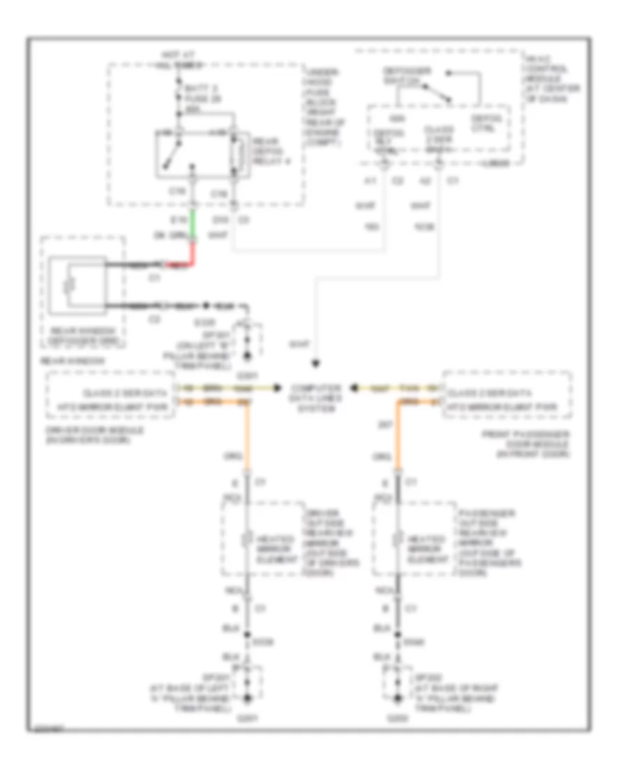 Defoggers Wiring Diagram for Cadillac XDiscovery 2006