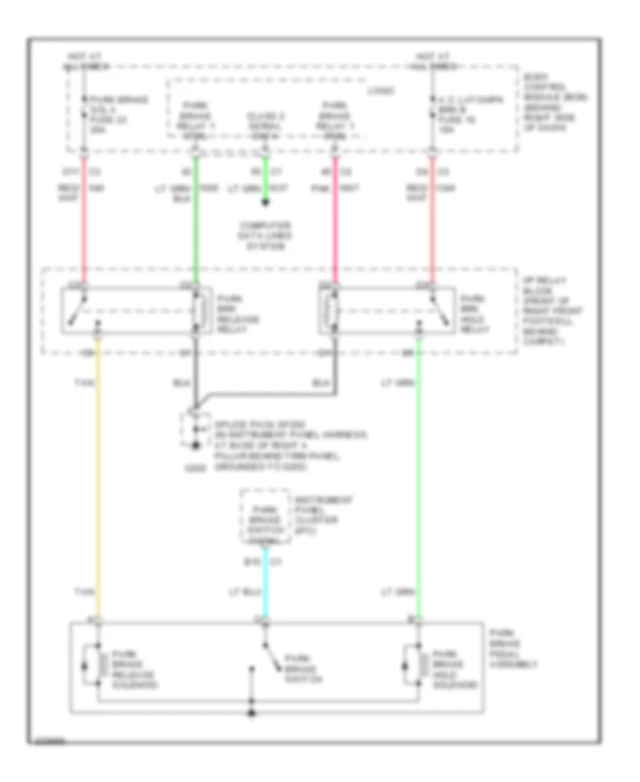 Park Brake Release Wiring Diagram for Cadillac XDiscovery 2006