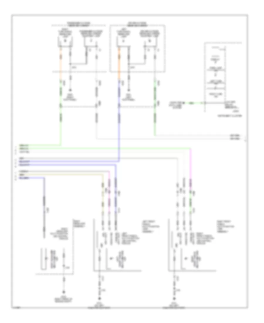Exterior Lamps Wiring Diagram, Sedan Except CTS-V (2 of 3) for Cadillac CTS 2014
