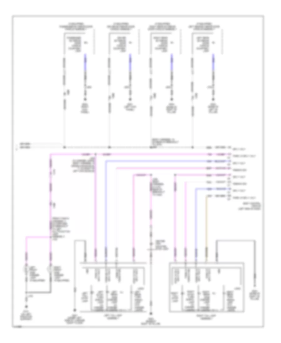 Exterior Lamps Wiring Diagram, Sedan Except CTS-V (3 of 3) for Cadillac CTS 2014