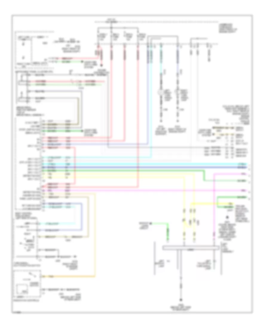 Exterior Lamps Wiring Diagram Wagon 1 of 2 for Cadillac CTS 2014