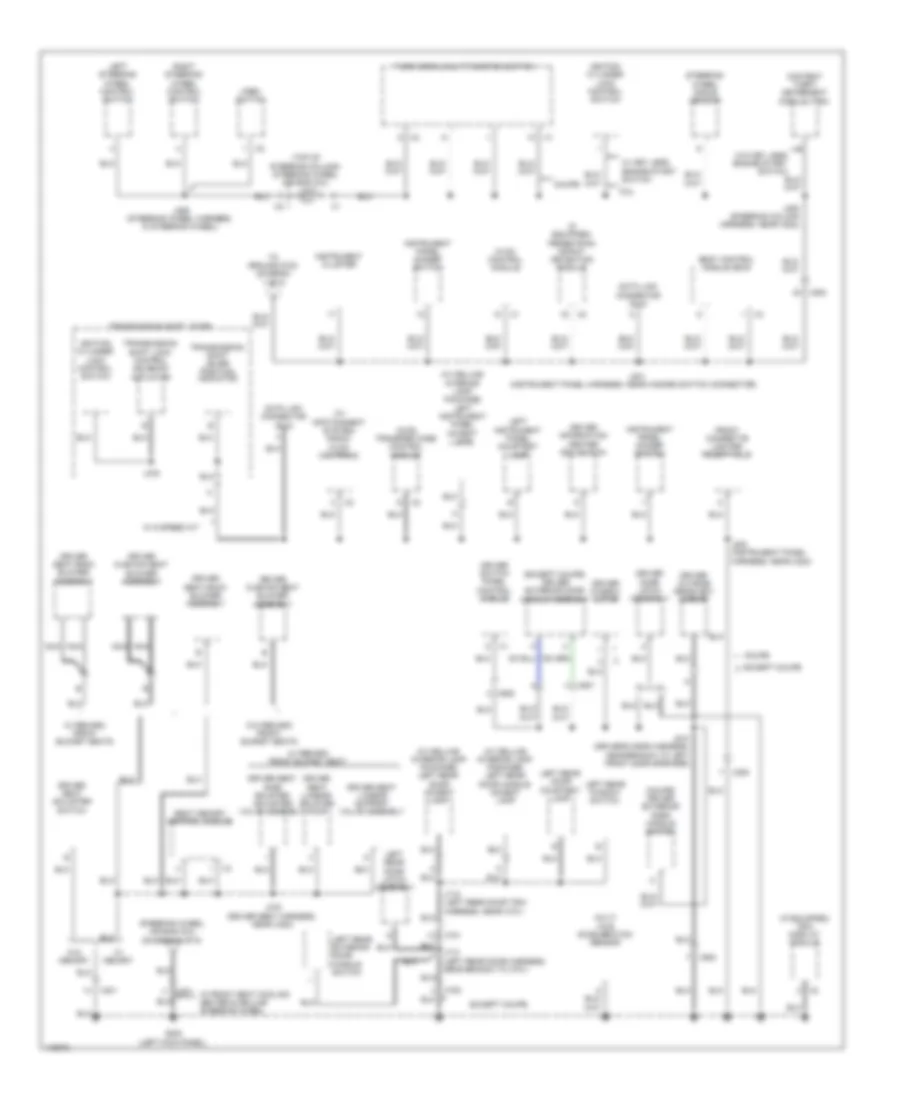 Ground Distribution Wiring Diagram, Sedan CTS-V (2 of 5) for Cadillac CTS 2014