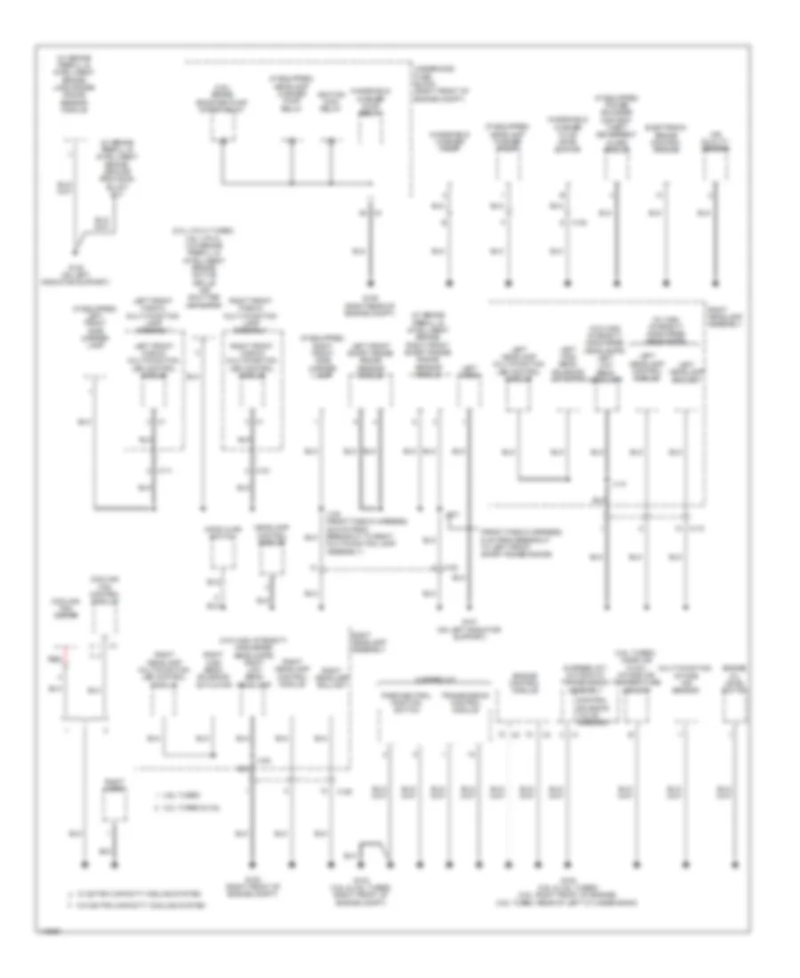 Ground Distribution Wiring Diagram, Sedan Except CTS-V (1 of 7) for Cadillac CTS 2014