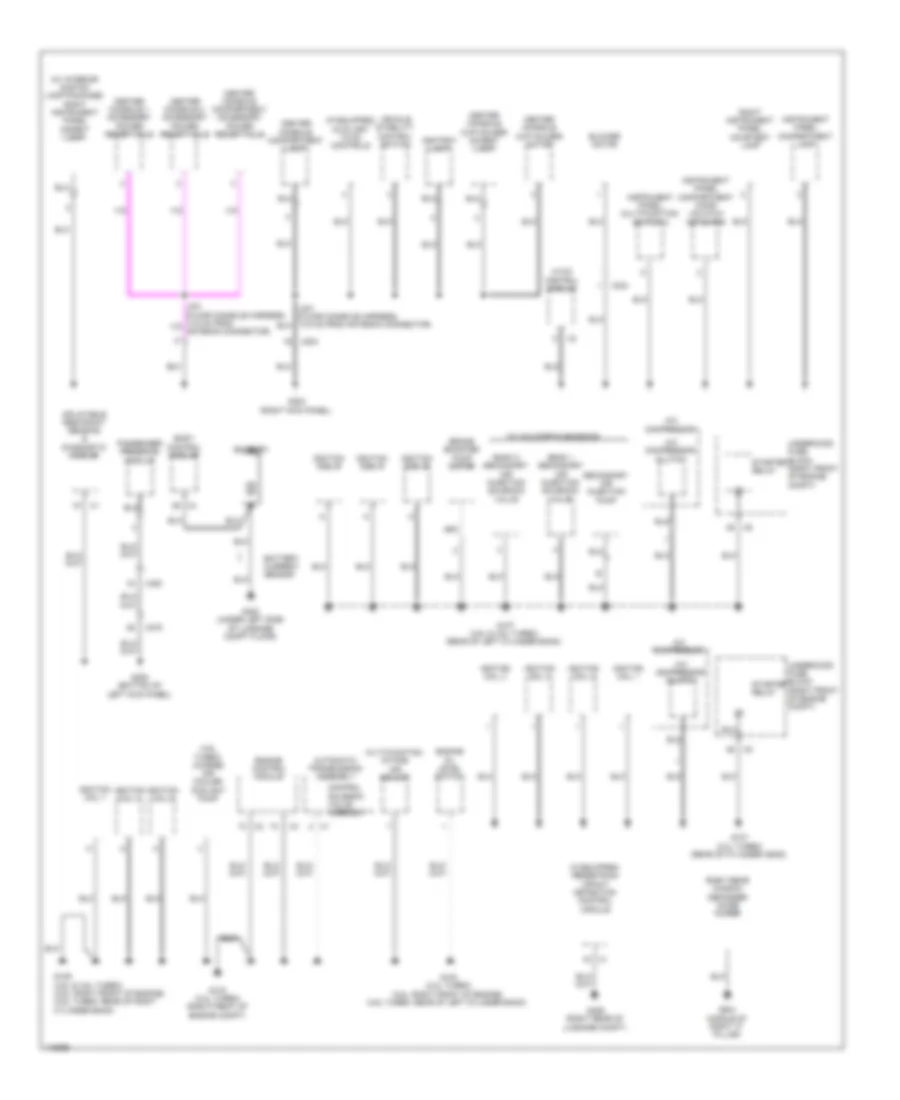 Ground Distribution Wiring Diagram, Sedan Except CTS-V (3 of 7) for Cadillac CTS 2014