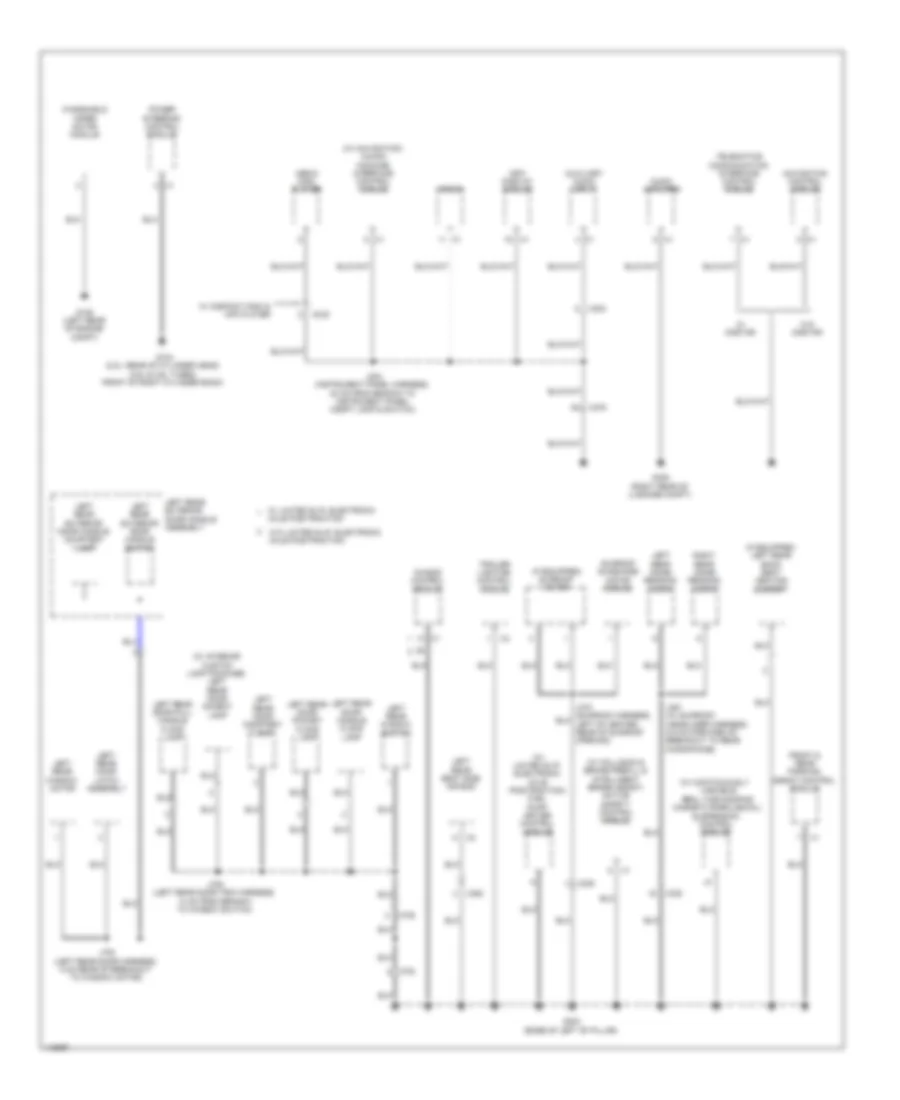 Ground Distribution Wiring Diagram, Sedan Except CTS-V (4 of 7) for Cadillac CTS 2014