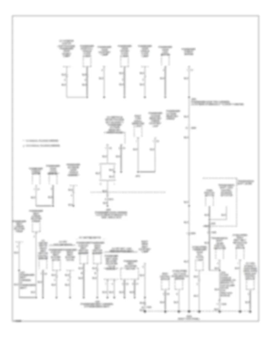 Ground Distribution Wiring Diagram, Sedan Except CTS-V (6 of 7) for Cadillac CTS 2014