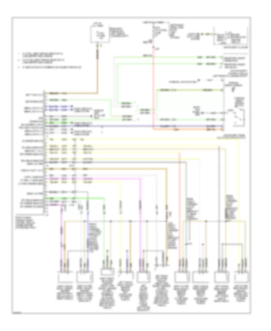 Parking Assistant Wiring Diagram, Except Sedan CTS-V for Cadillac CTS 2014