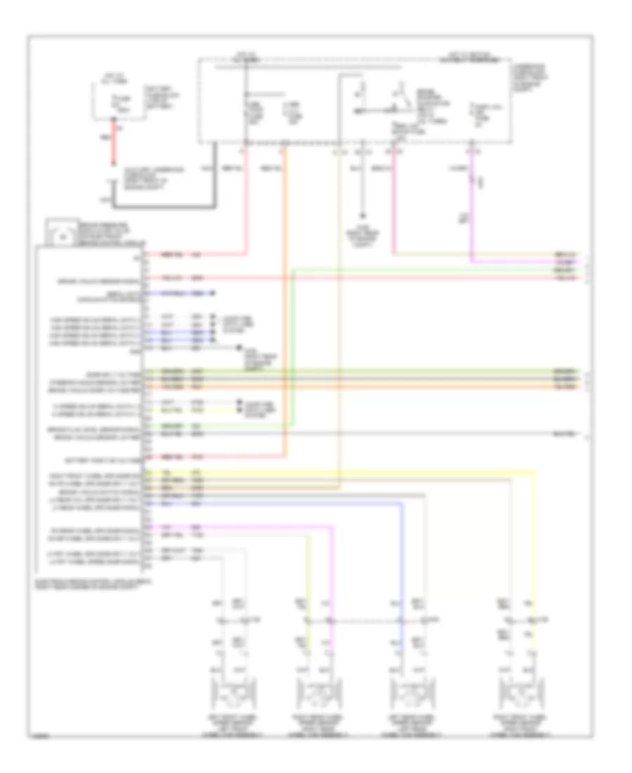 Anti-lock Brakes Wiring Diagram, Sedan Except CTS-V (1 of 2) for Cadillac CTS 2014