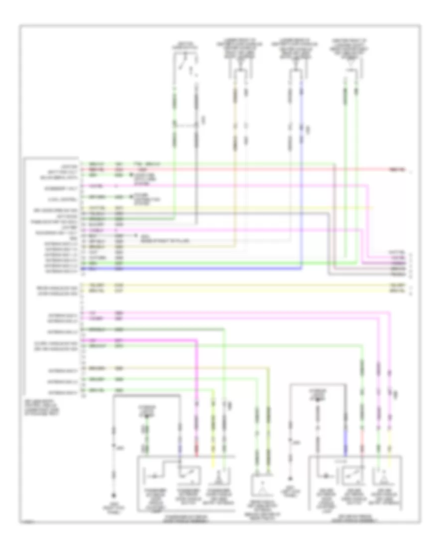 Forced Entry Wiring Diagram, Sedan Except CTS-V with Passive Keyless Entry (1 of 5) for Cadillac CTS 2014