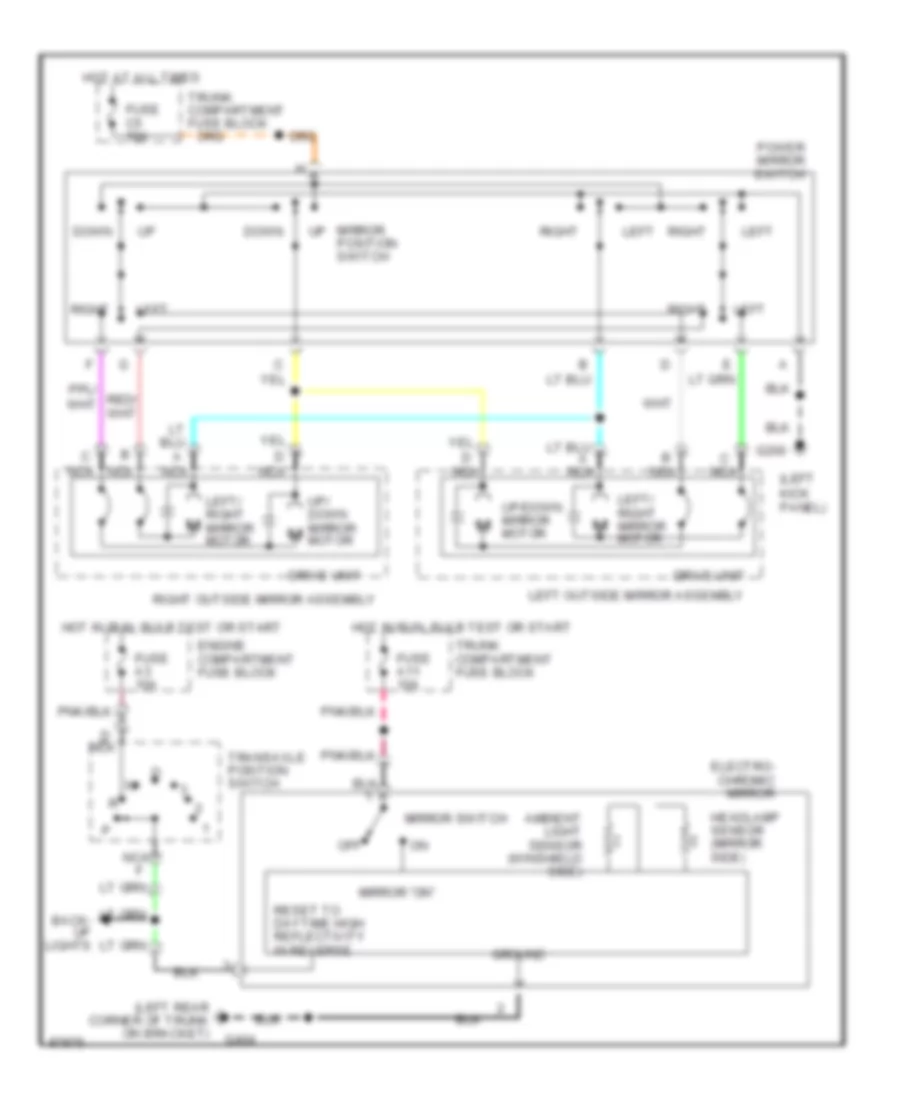 Power Mirror Wiring Diagram for Cadillac Seville 1992