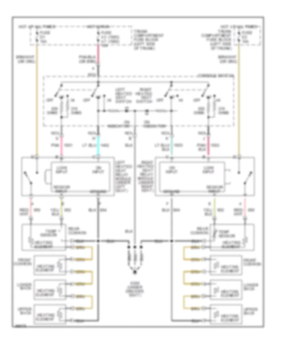 Heated Seats Wiring Diagram for Cadillac Seville 1992