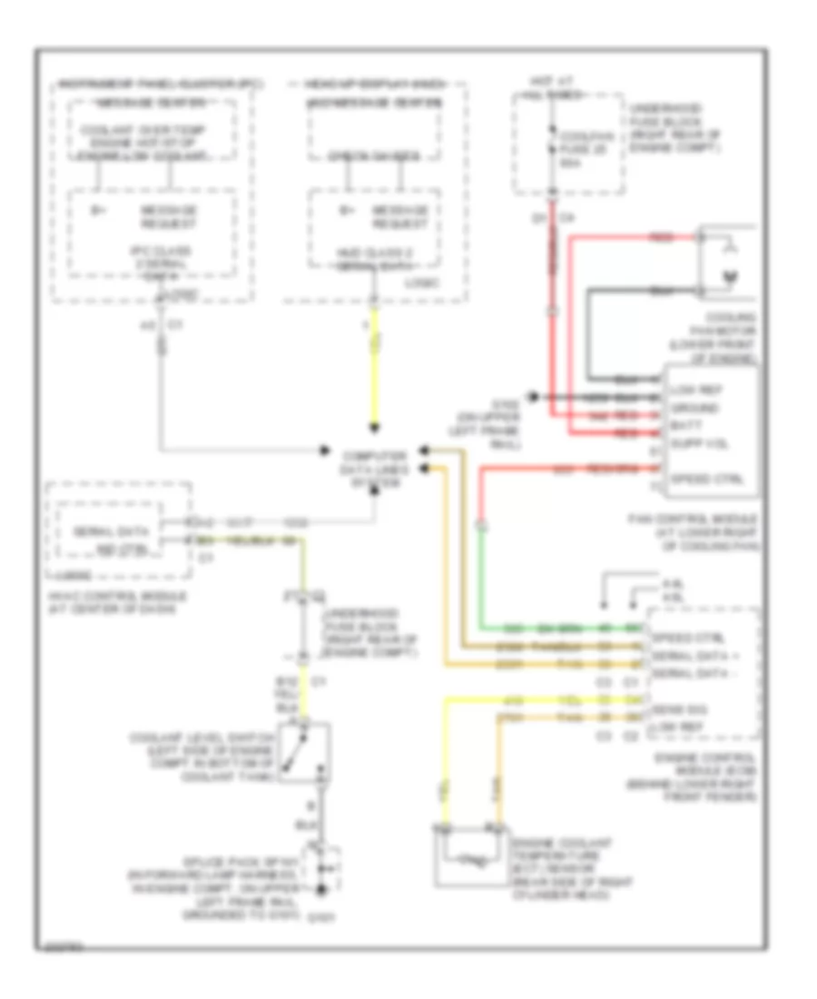 Cooling Fan Wiring Diagram for Cadillac XDiscovery V 2006