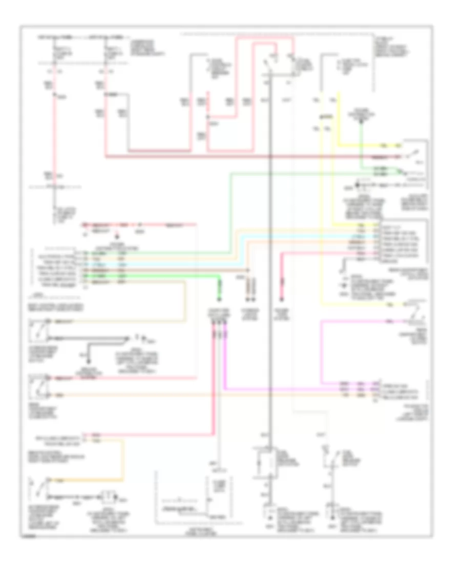 Trunk  Fuel Door Release Wiring Diagram for Cadillac XDiscovery V 2006
