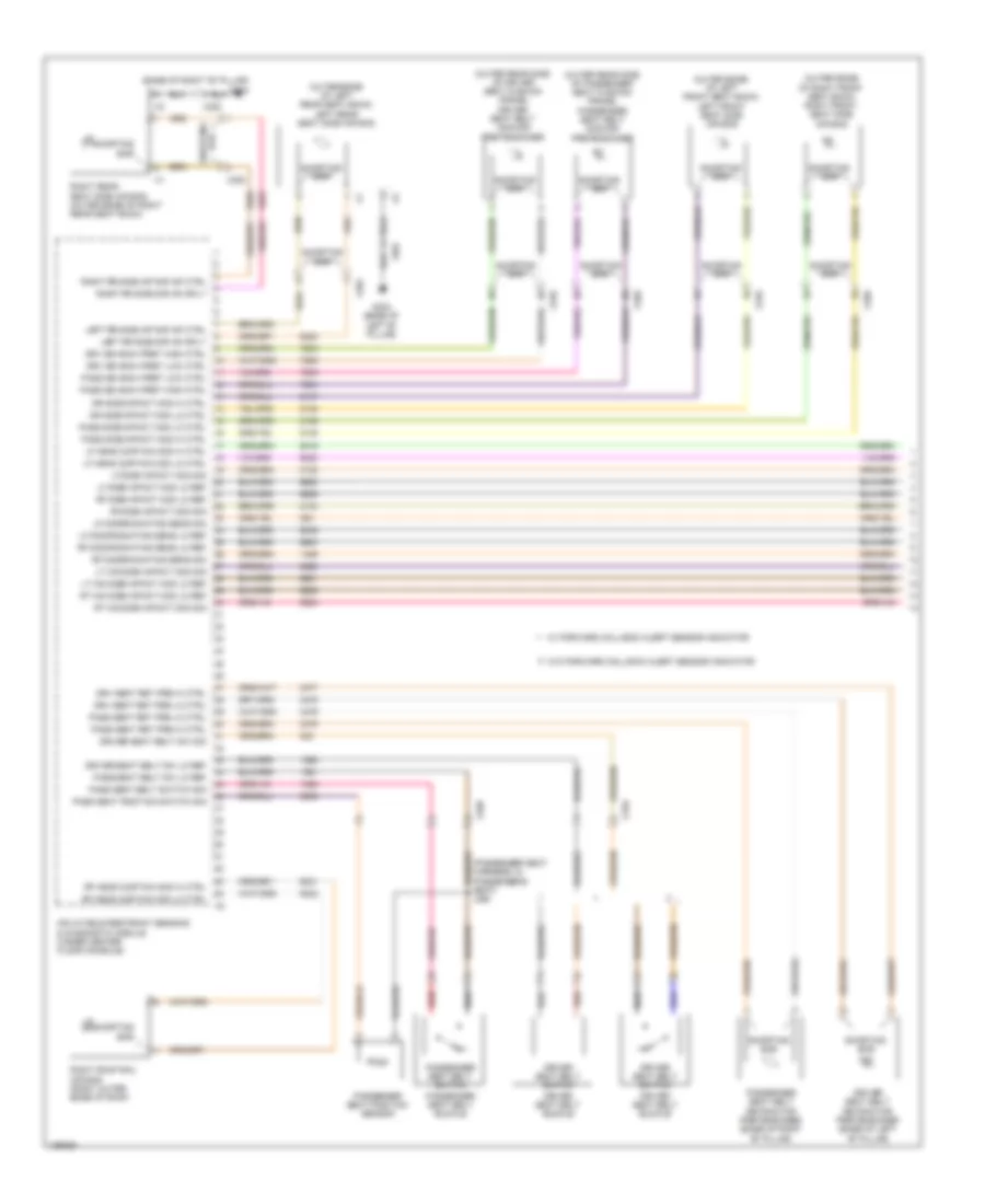 Supplemental Restraints Wiring Diagram, Sedan Except CTS-V (1 of 3) for Cadillac CTS 2014