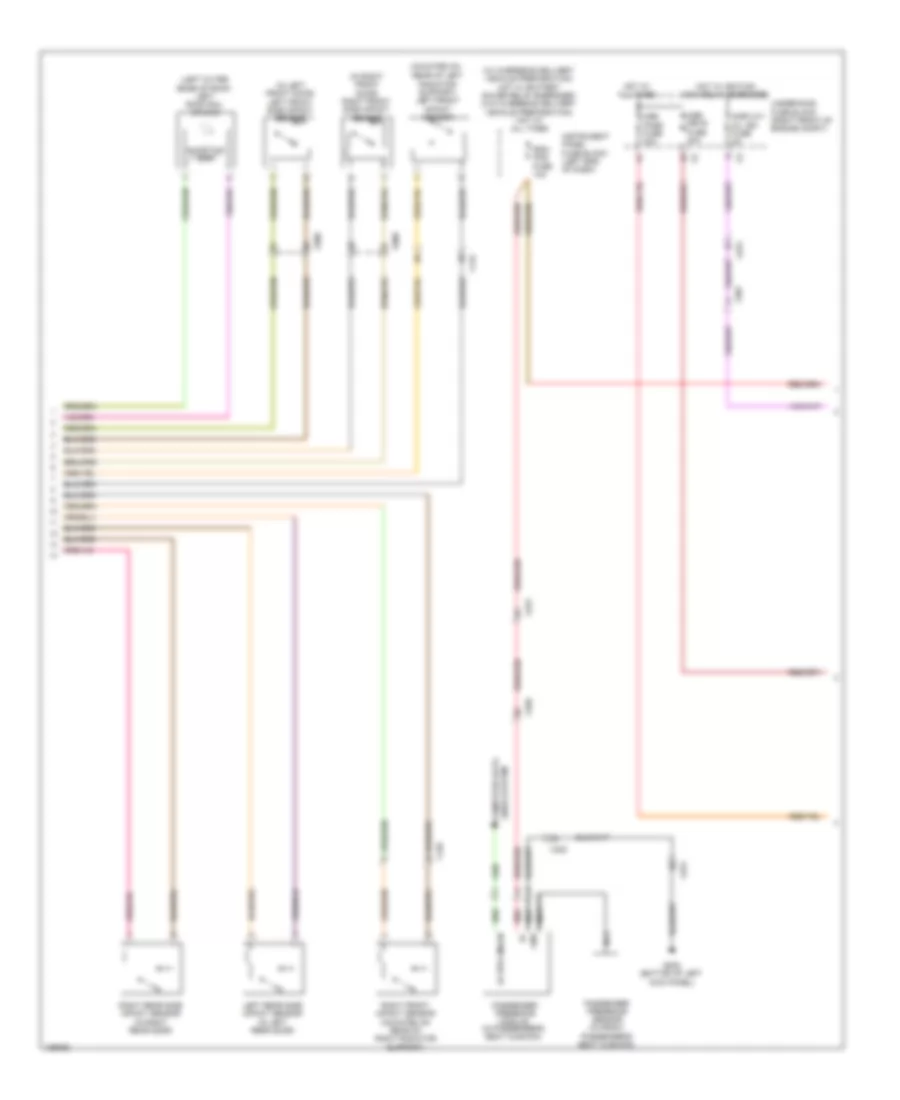 Supplemental Restraints Wiring Diagram, Sedan Except CTS-V (2 of 3) for Cadillac CTS 2014