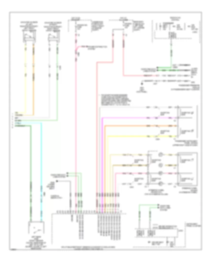 Supplemental Restraints Wiring Diagram, Wagon (2 of 2) for Cadillac CTS 2014