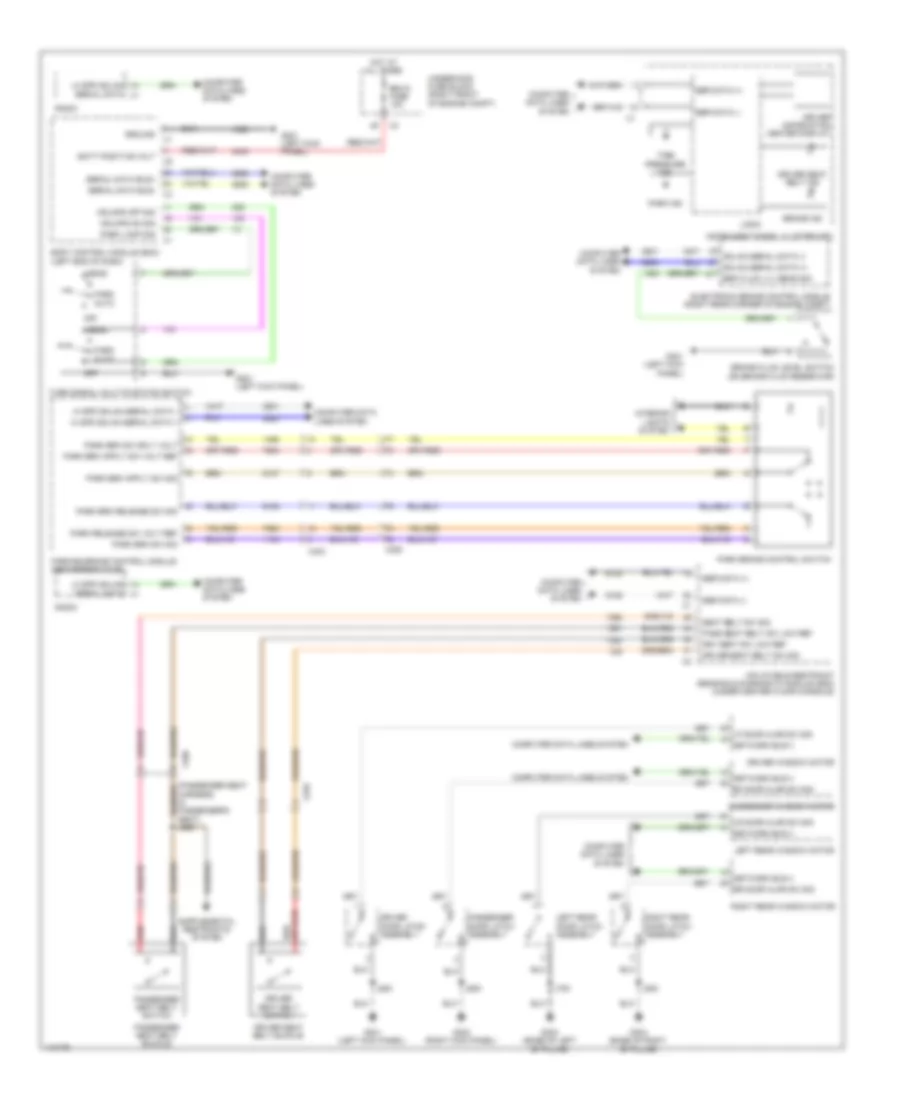 Warning Systems Wiring Diagram, Sedan Except CTS-V for Cadillac CTS 2014