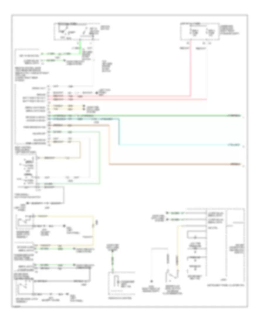 Warning Systems Wiring Diagram, Wagon (1 of 2) for Cadillac CTS 2014