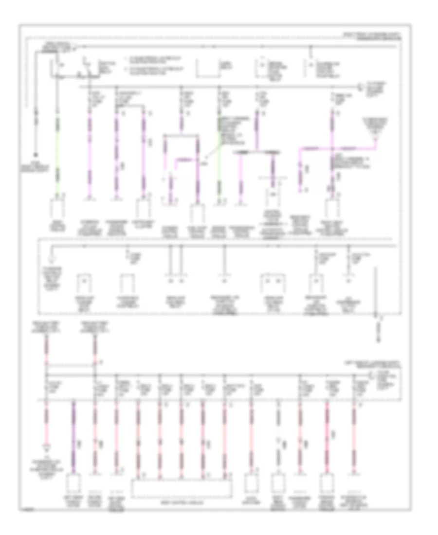 Power Distribution Wiring Diagram, Sedan Except CTS-V (2 of 7) for Cadillac CTS 2014