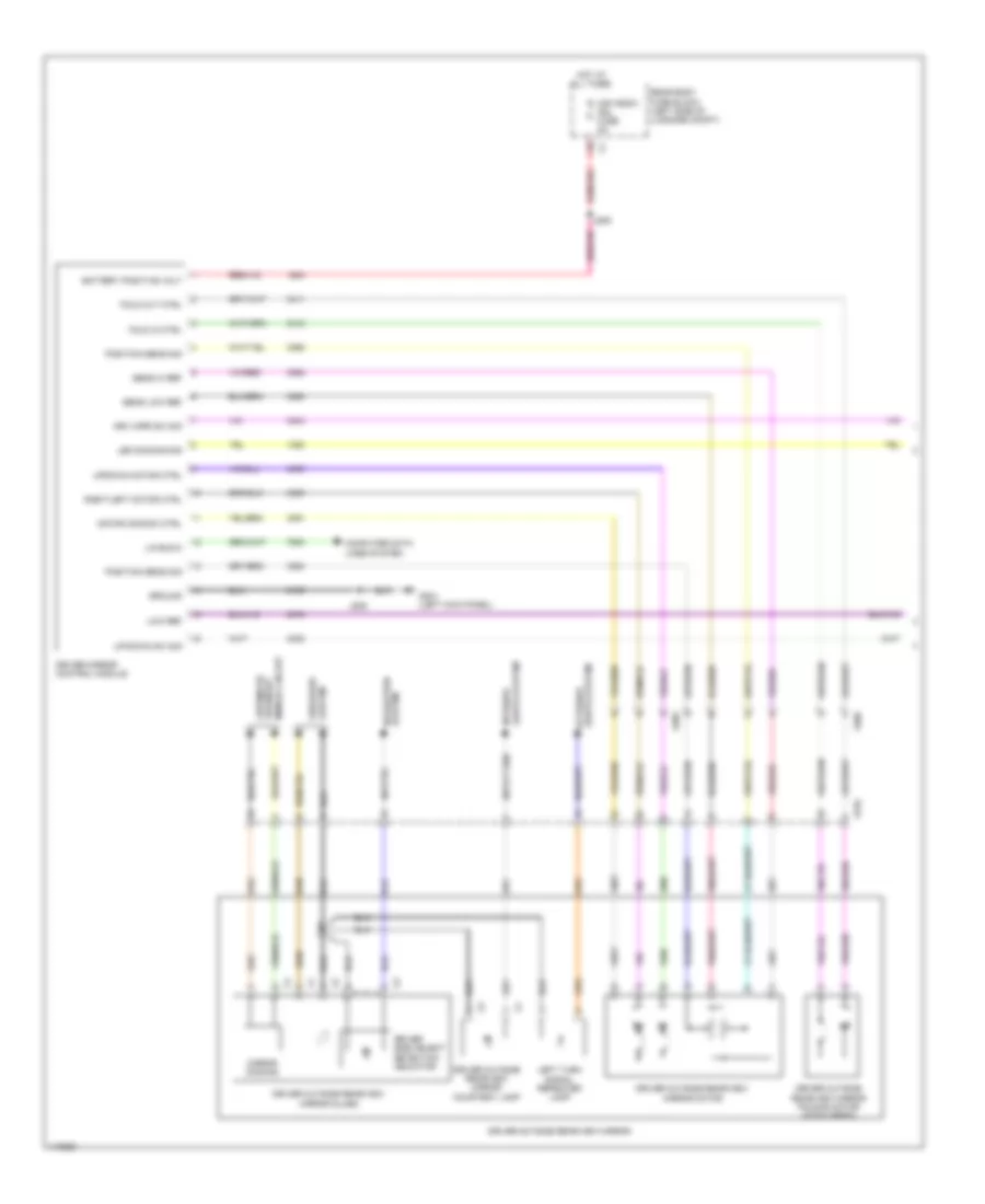 Power Mirrors Wiring Diagram, Sedan Except CTS-V (1 of 2) for Cadillac CTS 2014