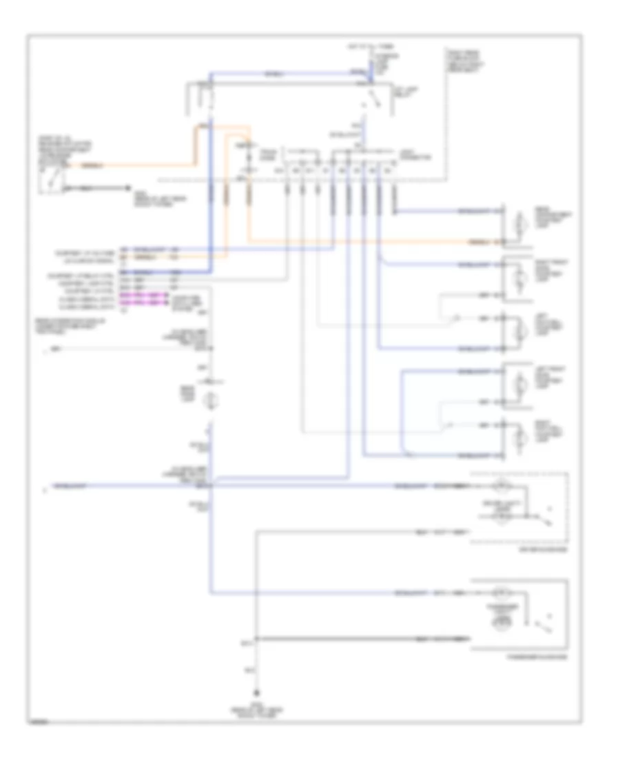 Courtesy Lamps Wiring Diagram 2 of 2 for Cadillac CTS 2007